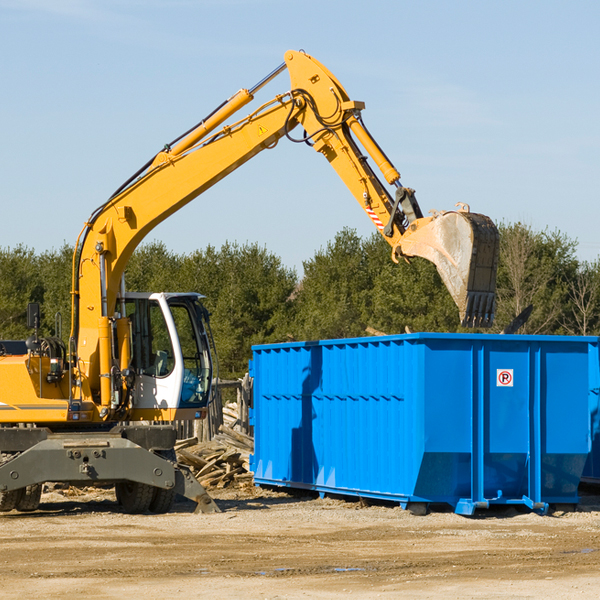 what size residential dumpster rentals are available in Brandonville